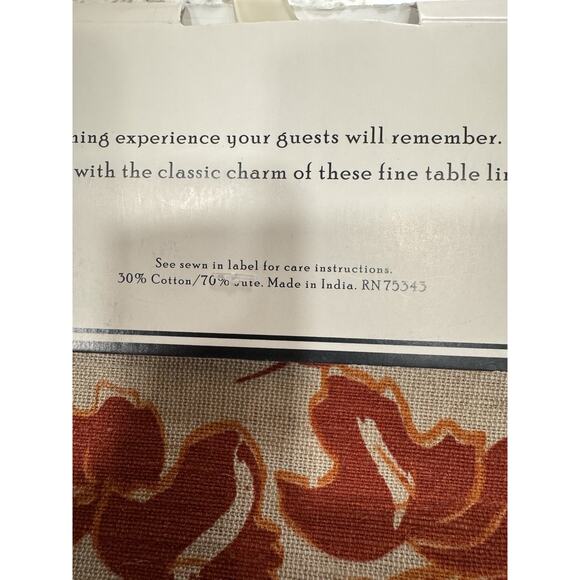 Well Dressed Home Fall Table Runner Pumpkins Orange Tan 14”x72” New - Picture 6 of 7